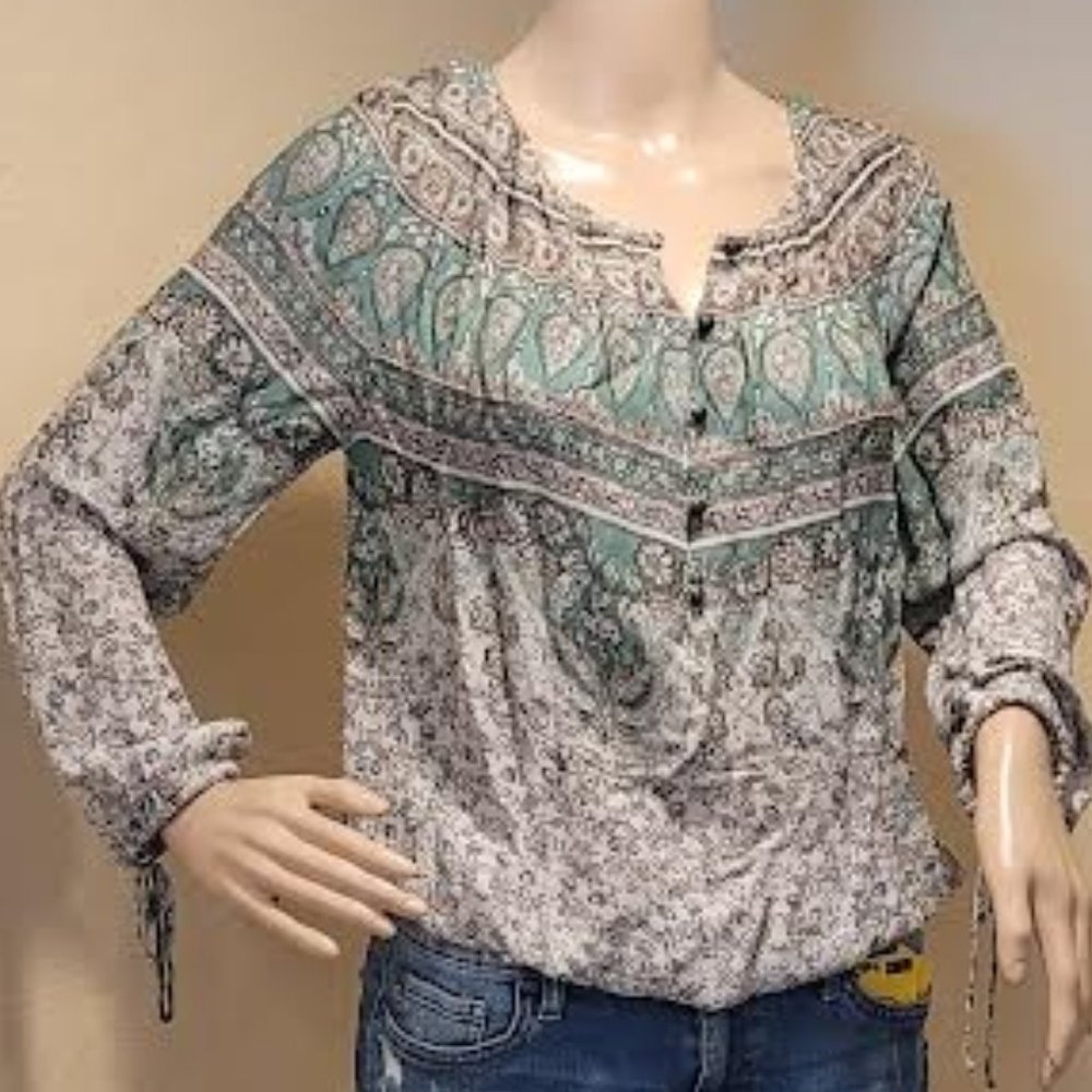 Lucky Brand - long sleeve, lightweight elastic sleeve & waistband -Medium - Picture 3 of 7
